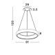 Pendule, Lustre suspendate - Lustra LED dimabila, design modern Albi alb, 81cm