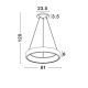 Pendule, Lustre suspendate - Lustra LED dimabila, design modern Albi negru, 61cm