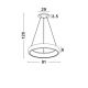 Pendule, Lustre suspendate - Lustra LED dimabila, design modern Albi negru, 81cm
