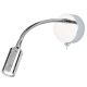 Aplice, corpuri de iluminat pentru pereti - Aplica cu reader LED design minimalist Wall crom