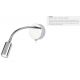 Aplice, corpuri de iluminat pentru pereti - Aplica cu reader LED design minimalist Wall crom