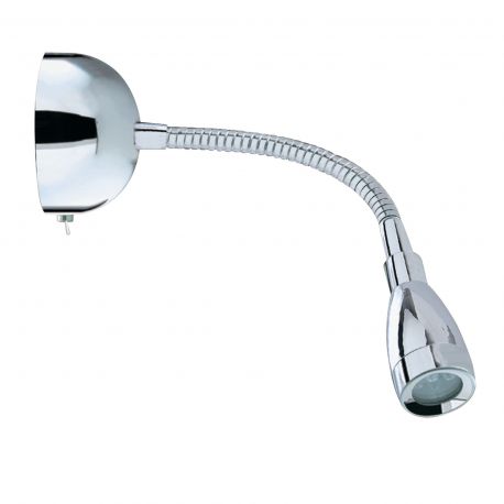 Aplice, corpuri de iluminat pentru pereti - Aplica cu reader LED design minimalist Wall crom