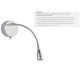 Aplice, corpuri de iluminat pentru pereti - Aplica cu reader LED design minimalist Wall crom