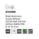 Plafoniere - Plafoniera LED design modern Gap negru, 61cm