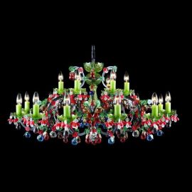 Candelabru cristal Bohemia Marie-Theresia color mix