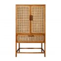 Dulap design oriental din lemn si bambus, Bamboo Lounge 140cm