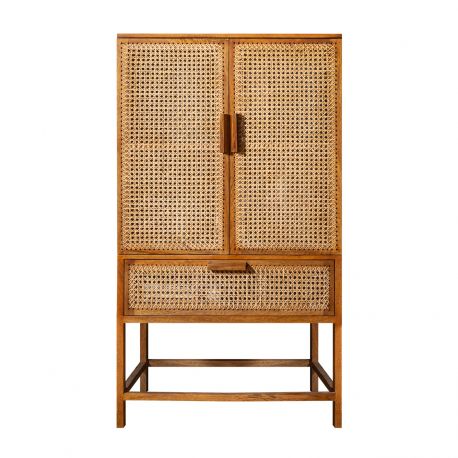 Dulapuri - Dulap design oriental din lemn si bambus, Bamboo Lounge 140cm