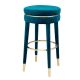 Scaune Bar - Scaun de bar LUX, Bar Stool Parisian, catifea albastra