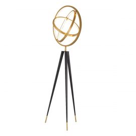 Lampadare - Lampadar cu trepied design LUX Cassini, alama antic