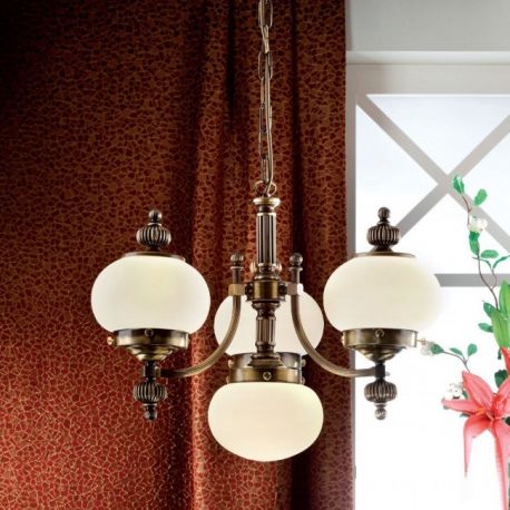 Candelabre, Lustre - Candelabru design LUX Nostalgie 3+1, antique brass/ champagne matt