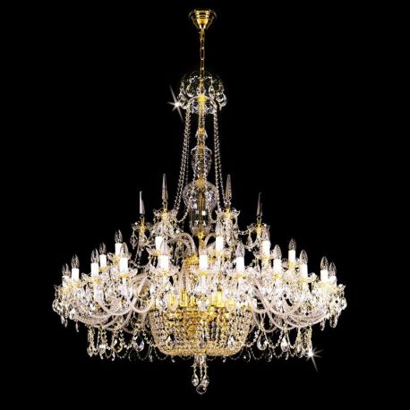 Lustre Cristal Bohemia - Candelabru XXXL cu 36 de brate Cristal Bohemia Exclusive SARA XXXVI. CE