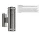 Aplice - Aplica perete exterior IP44 Up and Down