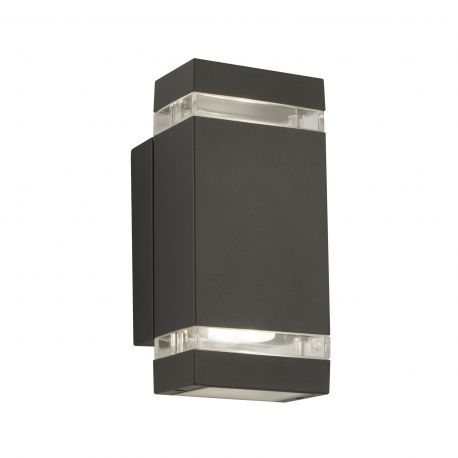 Aplice - Aplica perete exterior IP44 Up and Down Sheffield gri inchis