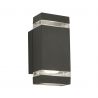 Aplica perete exterior IP44 Up and Down Sheffield gri inchis