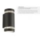 Aplice - Aplica perete exterior IP44 Up and Down Sheffield gri inchis
