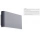 Aplice - Aplica perete LED de exterior IP44 Up and Down