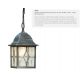 Pendule - Lustra / Pendul de exterior stil traditional IP23 Genoa