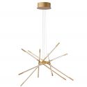 Lustra LED design modern cu brate reglabile si telecomanda RACCIO auriu