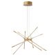 Lustra LED design modern cu brate reglabile si telecomanda RACCIO auriu