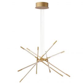 Candelabre, Lustre - Lustra LED design modern cu brate reglabile si telecomanda RACCIO auriu