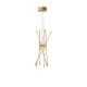 Candelabre, Lustre - Lustra LED design modern cu brate reglabile si telecomanda RACCIO auriu