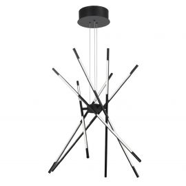 Candelabre, Lustre - Lustra LED design modern cu brate reglabile si telecomanda RACCIO negru
