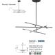 Candelabre, Lustre - Lustra LED design modern cu brate reglabile RACCIO negru
