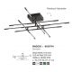 Lustre aplicate - Lustra aplicata LED design modern RACCIO negru