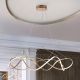 Pendule, Lustre suspendate - Lustra LED XL design ultra-modern Molly auriu roze 110cm