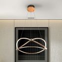 Lustra LED design ultra-modern Ocellis auriu roze 60cm