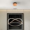Lustra LED design ultra-modern Ocellis auriu roze 60cm