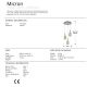 Pendule, Lustre suspendate - Lustra cu 3 pendule LED design modern Micron crom/auriu