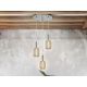Pendule, Lustre suspendate - Lustra cu 3 pendule LED design modern Micron crom/auriu