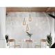 Pendule, Lustre suspendate - Lustra cu 3 pendule LED design modern Micron crom/auriu