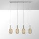 Pendule, Lustre suspendate - Lustra cu 4 pendule LED design modern Micron crom/auriu