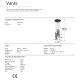 Pendule, Lustre suspendate - Lustra dimabila cu 9 pendule LED design modern Varas negru/auriu