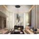 Pendule, Lustre suspendate - Lustra LED dimabila cu telecomanda design modern Varas negru/auriu