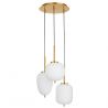 Lustra cu 3 pendule, design modern Lato