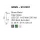 Pendule, Lustre suspendate - Lustra, Pendul modern Grus Brass 20cm