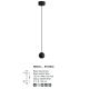 Pendule, Lustre suspendate - Pendul LED design modern minimalist Nocci negru