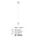 Pendule, Lustre suspendate - Pendul LED design modern minimalist Nocci alb