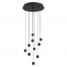 Lustra LED moderna cu 10 pendule Nocci negru