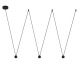 Pendule, Lustre suspendate - Lustra LED moderna cu 3 pendule reglabile Nocci negru