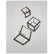 Candelabre, Lustre - Lustra cu 3 pendule LED design modern geometric GABBIA negru