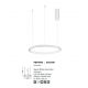 Candelabre, Lustre - Lustra LED design modern circular PERTINO alba 38W