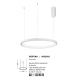 Candelabre, Lustre - Lustra LED design modern circular PERTINO alba 48W