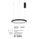 Candelabre, Lustre - Lustra LED design modern circular PERTINO negru 38W