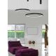 Candelabre, Lustre - Lustra LED design modern circular PERTINO negru 48W