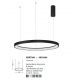 Candelabre, Lustre - Lustra LED design modern circular PERTINO negru 60W