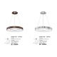 Candelabre, Lustre - Lustra LED design modern circular RANDO THIN argintie 3000K